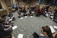 Students from across the Capital Region filled Proctors for the High School Theatre Festival Wednesday. April 11, 2018. Over 160 students from seven schools took part in workshops ranging from improv to Shakespeare, dance to make-up.