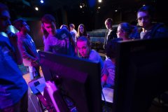 Students work with lights during a storytelling with lighting  workshop during the High School Theatre Festival at Proctors Thursday, April 18 2019.  Over 250 students from 12 school across the Capital Region came together at Proctors for the 5th annual High School Theatre Festival.