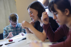 Broadway Camp: Production students learn sewing during a costumes workshop Wednesday, July 17, 2018.