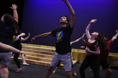 Broadway Camp students perform “Dance of the Robe” from Aida during rehearsal for the production Wednesday, July 25, 2018.