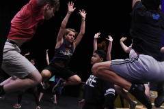 Broadway Camp students perform “Dance of the Robe” from Aida during rehearsal for the production Wednesday, July 25, 2018.