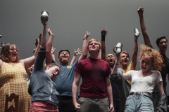 Broadway Camp students rehearse Master of the House from Les Miserables in the GE Theatre Thursday, July 18, 2019.