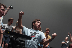Broadway Camp students rehearse Master of the House from Les Miserables in the GE Theatre Thursday, July 18, 2019.