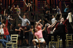 Broadway Camp students rehearse musical numbers from Les Mis on the MainStage at Proctors Monday, July 22, 2019.