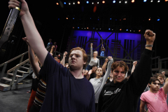 Broadway Camp students rehearse musical numbers from Les Mis on the MainStage at Proctors Monday, July 22, 2019.