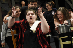 Broadway Camp students rehearse musical numbers from Les Mis on the MainStage at Proctors Monday, July 22, 2019.