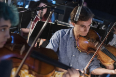 The Broadway Camp student orchestra rehearses with the cast during the sitz probe for Les Miserables on the MainStage at Proctors Wednesday, July 31, 2019.