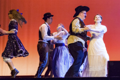 Students from Warrensburg Jr. Sr. High School perform “Farmer and the Cowman” from Rodgers and Hammerstien’s Oklahoma during the 3rd Annual High School Musical Theatre Awards on the MainStage at Proctors Saturday, May 11, 2019.