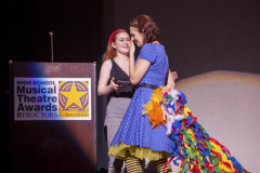 Signe Naranjo from South Glens Falls High Schoolaccepts the award best actress for her role as Gertrude McFuzz in Seussical the Musical during the 3rd Annual High School Musical Theatre Awards on the MainStage at Proctors Saturday, May 11, 2019.