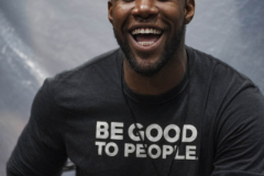 Chaundre Hall-Broomfield, who plays Hercules Mulligan and James Madison in the touring production of Hamilton, works with students in an acting masterclass in a weeklong Hamilton Intensive camp in The Addy dance studio at Proctors Tuesday, August 20, 2019. 
Photo by Kate Penn - Proctors
