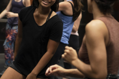 Natalie Kaye Clater, a member of the ensemble in the touring production of Hamilton, works with students in a dance masterclass in a weeklong Hamilton Intensive camp in The Addy dance studio at Proctors Tuesday, August 20, 2019. 
Photo by Kate Penn - Proctors
