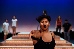 Broadway Camp students rehearse a number from Pippin at Proctors Friday, July 21, 2017.