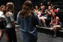 Broadway Camp Jr. students work on their solos at Proctors Tuesday, June 9, 2019.