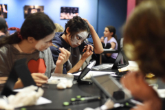 Students create animal characters in the Character Creation summer camp at Proctors Tuesday, June 9, 2019.