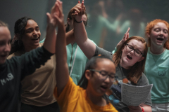 Broadway Camp Jr. students rehearse for their showcase during camp at Proctors Thursday, July 11, 2019.
