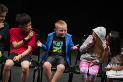 Students from Acting Out! play a theatre game during camp in the Addy Thursday, July 18, 2019.