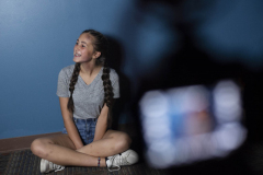 A student from Acting for the Camera prepares for a shoot in the Fenimore Asset Gallery Thursday, July 18, 2019. She was being filmed by a student from the filmmaking program.