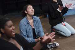 Students in the Summer Stage Young Actiing Company play theatre games and rehearse for their showcase at theREP Tuesday, July 30, 2019.