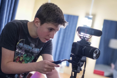 Students in Reel Adventures film scenes from their scripts at Proctors Wednesday, July 31, 2019.