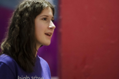 A student sings during an acting through singing workshop during the High School Theatre Festival at Proctors Thursday, April 18 2019. Over 250 students from 12 school across the Capital Region came together at Proctors for the 5th annual High School Theatre Festival.