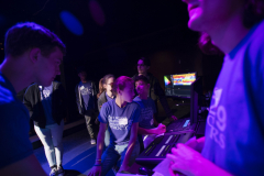 Students work with lights during a storytelling with lighting  workshop during the High School Theatre Festival at Proctors Thursday, April 18 2019.  Over 250 students from 12 school across the Capital Region came together at Proctors for the 5th annual High School Theatre Festival.