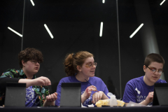 Students work with gory makeup in a Make-Up FX workshop during the High School Theatre Festival at Proctors Thursday, April 18 2019. Over 250 students from 12 school across the Capital Region came together at Proctors for the 5th annual High School Theatre Festival.